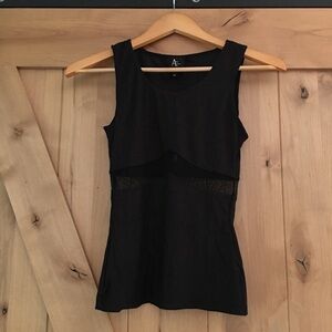 Arianne Elmy Black Mesh Insert Tank Top